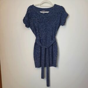Blue Belted Sweater Size Large